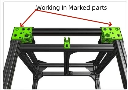 Funssor Ratrig V-core3.1 3D printer aluminum CNC Open Front Motor plates cage upgrade kit Fitting  for Open Frame Version