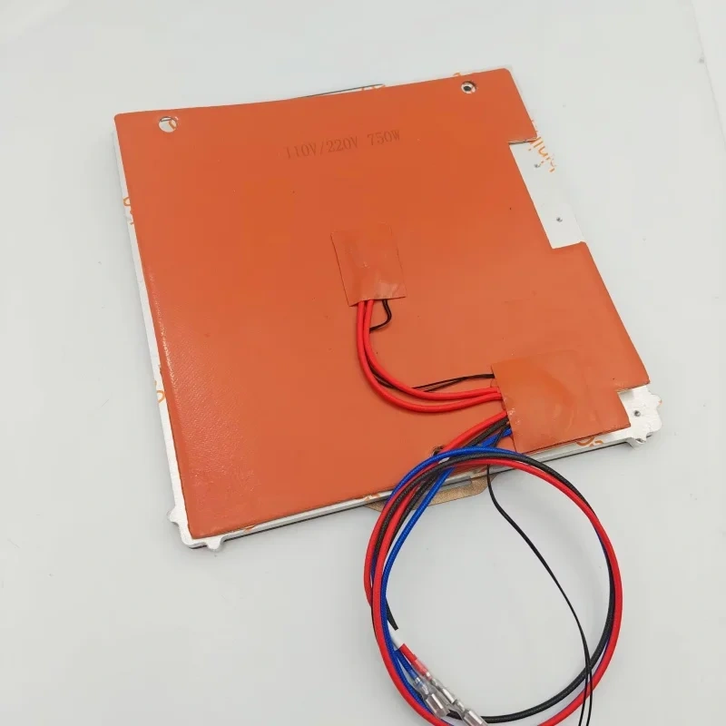 Funssor 1pc Bambulab P1P/X1C 3D Printer 8mm Aluminum alloy CNC Heat Bed Build Plate 110/220V Silicone Heater Pad Upgrade Kit