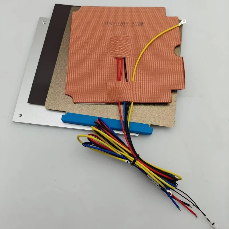 Funssor Annex K3 3D printer print heated bed set  with magnet PEI sheet 110/220V 300W silicone pad heater aluminum plate kit