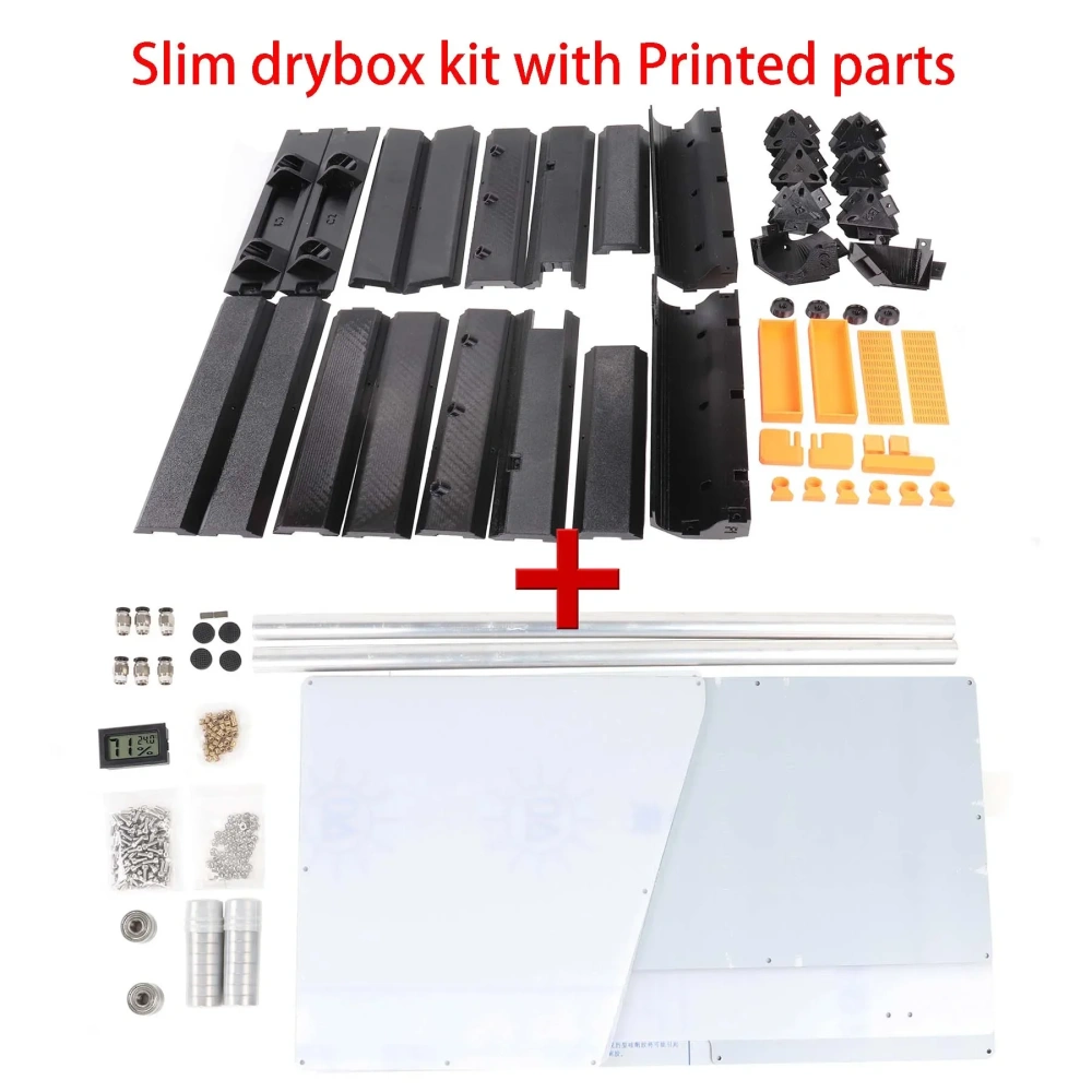 Prusa I3 Drybox Enclosure Kit with Printed PETG PC Cover Filament Box Panel Rod Fitting 608zz Bearing for Prusa Voron 3D Printer