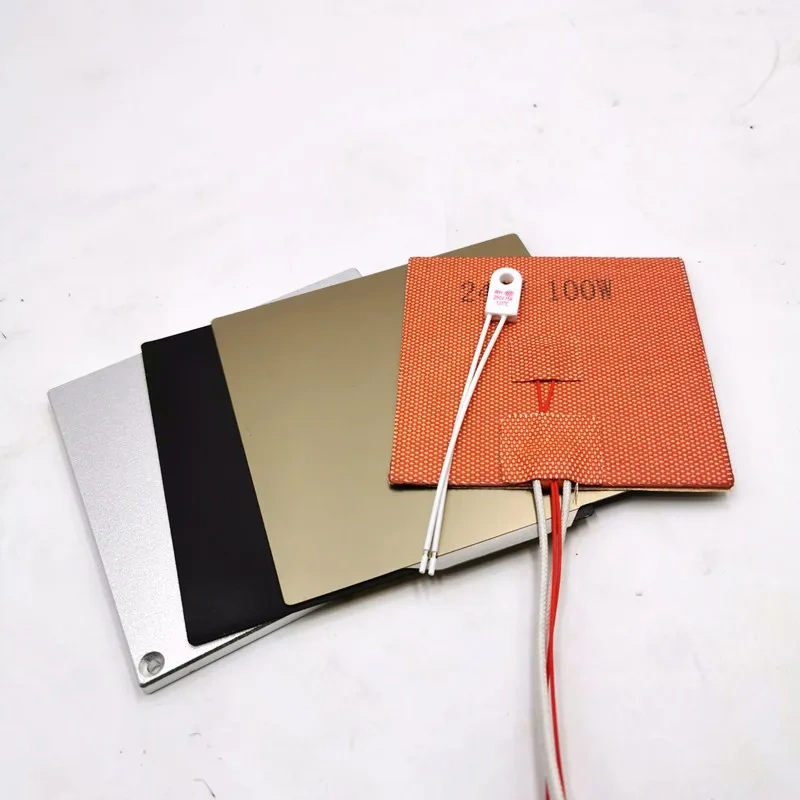 Funssor 1set High Quality Voron0 0.1 3D Printer Heated Bed Build Plate Full Kit Magnet PEI 240/110V 24V 100W Silicone Heater Pad
