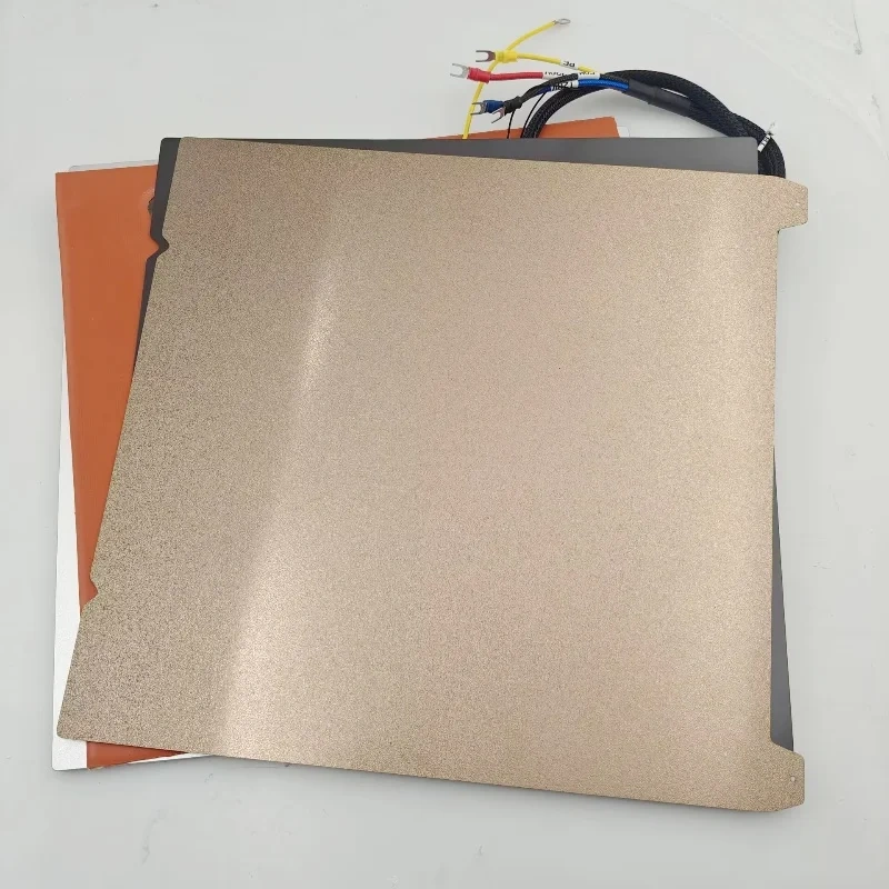 Funssor Creality K1 MAX 8mm CNC cast aluminum ultraflat heated bed build Plate upgrade kit 120/240V 800W silicone heater pad