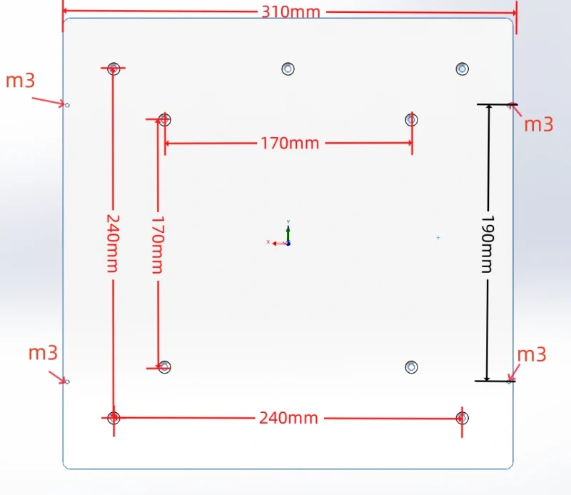 Funssor Creality CR-10 Ender3 to Ender3 MAX conversion 310mm cast aluminum ultra flat heated bed 120/220V 750W silicone heater