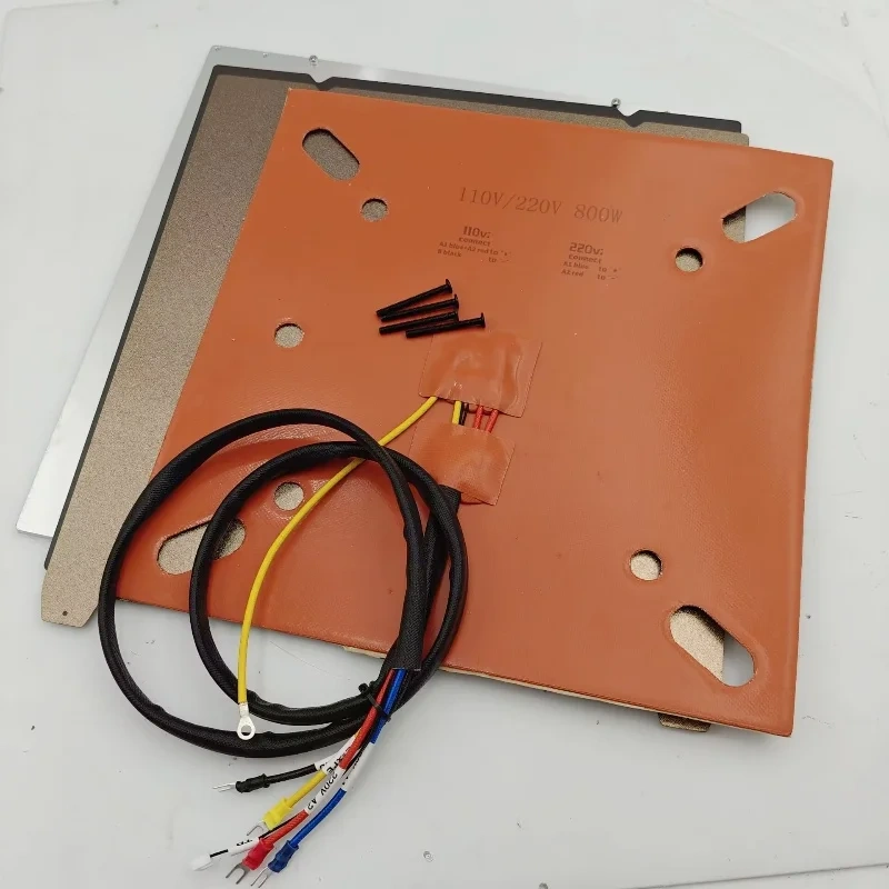 Funssor Creality CR-10/Pro Ender3 V3 Plus Ender3 MAX 310mm Cast Aluminum Heated Bed 110/220V  silicone heater