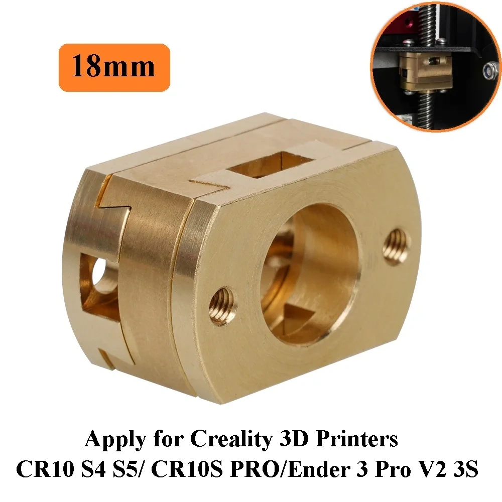 OLDHAM Coupling 18mm Coupler for Creality 3D Printers CR10 S4 S5 CR10S PRO Ender3 Pro V2 3S Z-axis 16mm Coupling for T8 screw