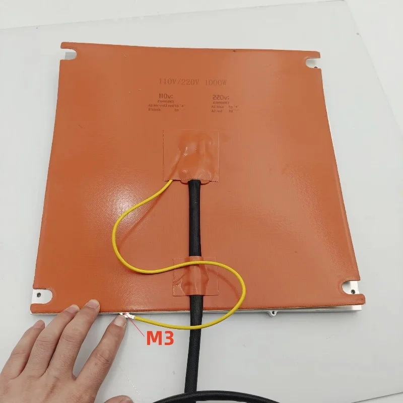 Funssor Hevort 8mm Aluminum Bed Build Plate Silicone Heater Kit Magnet PEI Sheet 110/220V 1000W For Hevort 3D Printer