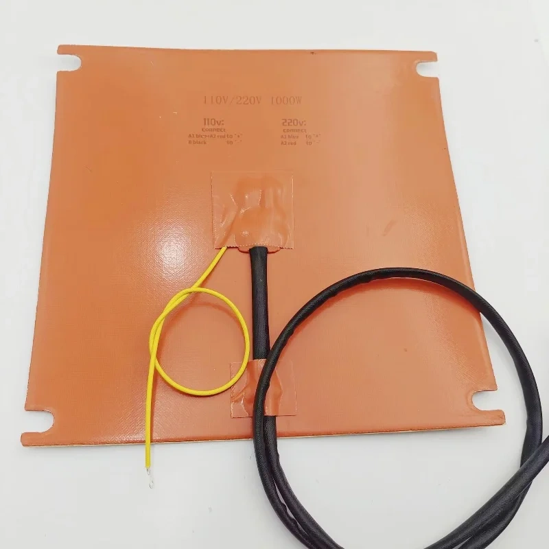 Funssor Hevort 8mm Aluminum Bed Build Plate Silicone Heater Kit Magnet PEI Sheet 110/220V 1000W For Hevort 3D Printer