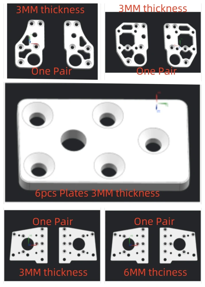 Funssor CNC Machined Turtle Crawler Full Metal Aluminum Alloy Gantry Upgrade Parts Kit for ZeroG Mercury one 3D Printer