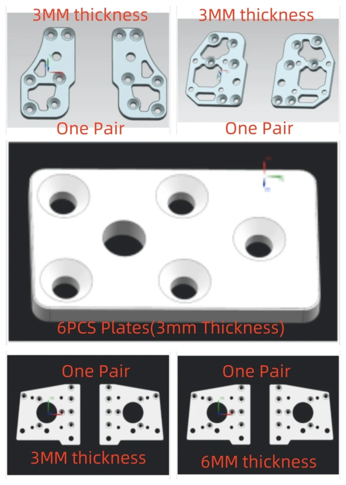 Funssor CNC Machined Turtle Crawler Full Metal Aluminum Alloy Gantry Upgrade Parts Kit for ZeroG Mercury one 3D Printer