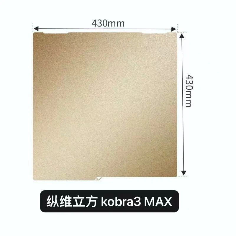 Funssor Anycubic Kobra 3 Max Combo 3D Printer PEI Coated texture Build Plate For K3M K3MC Spring Steel Sheet HeatBed 430mm