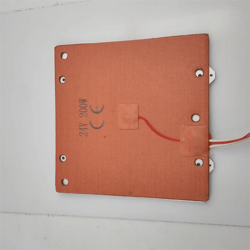 Funssor  Silicone Heater Pad 24V 200W silicone Heatbed with cable for Micron + Plus and Sald Fork 180mm 3D printer