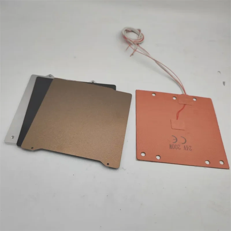 Funssor  Silicone Heater Pad 24V 200W silicone Heatbed with cable for Micron + Plus and Salad Fork 180mm 3D printer