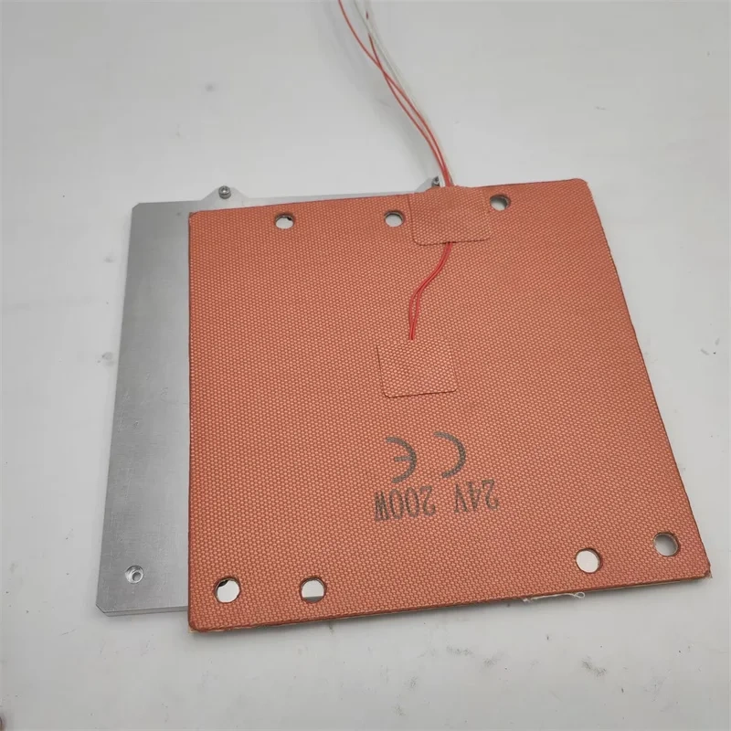 Funssor  Silicone Heater Pad 24V 200W silicone Heatbed with cable for Micron + Plus and Salad Fork 180mm 3D printer