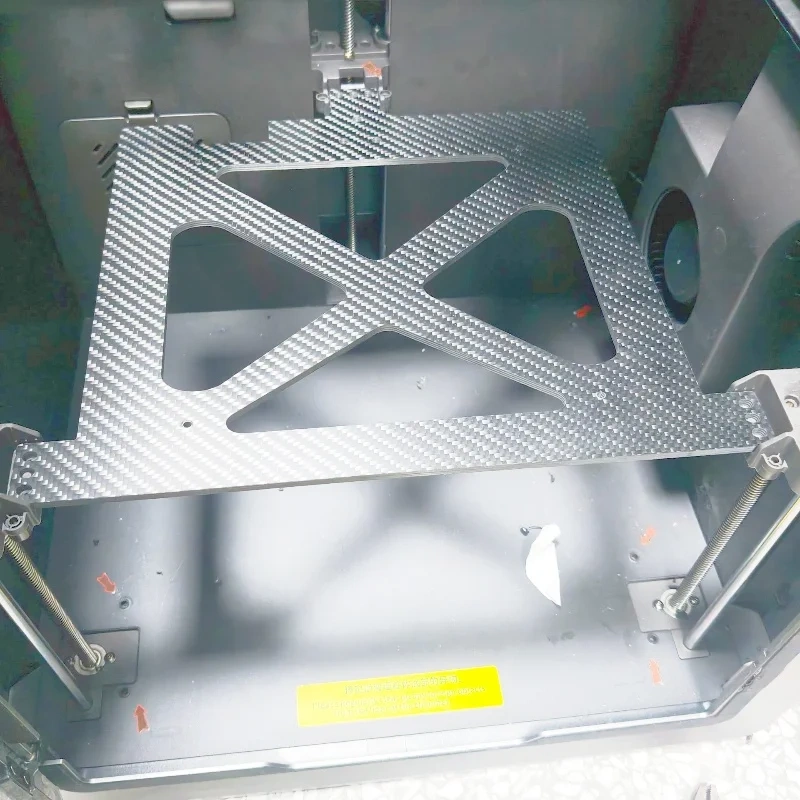 Funssor Anycubic Kobra S1/ S1C 3D Printer 4mm Carbon Fiber CF CNC Bed Carriage Anycubic Kobra S1 Bed Carrier Upgrade Kit