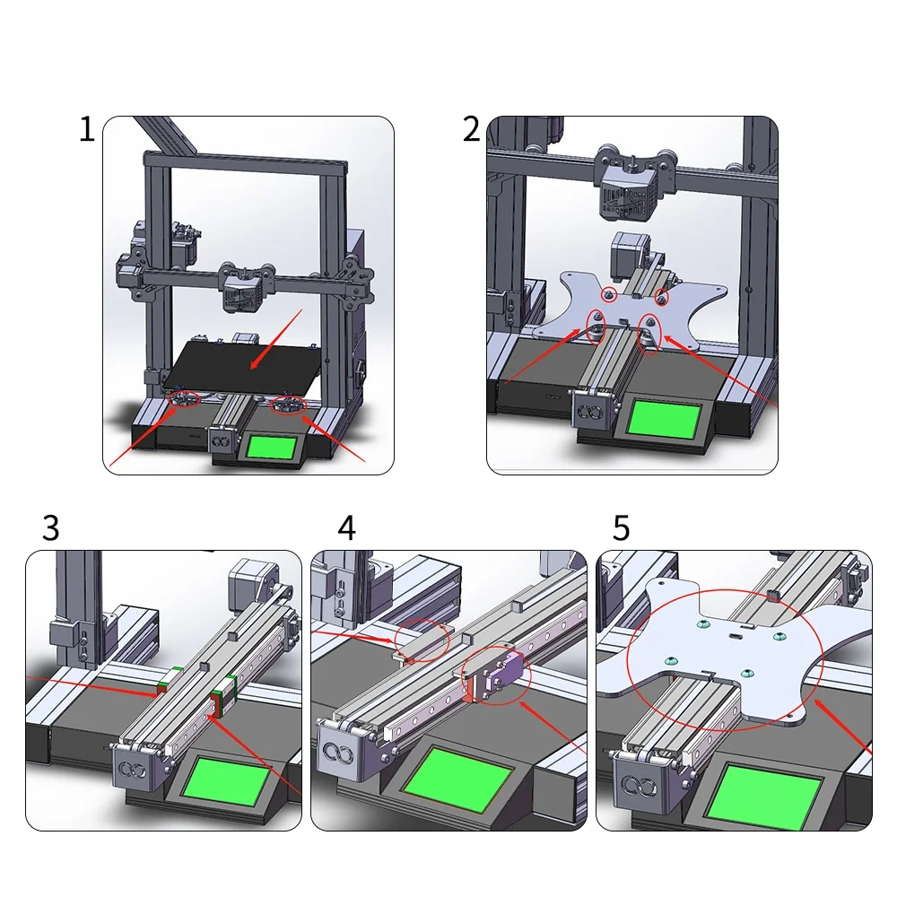 Upgrade Ender-3/V2/Pro X Axis MGN9H 315MM Linear Rail Kit Y Axis Dual MGN12H 300MM Linnear Rail Kit Linear Mod 3D Printer Parts