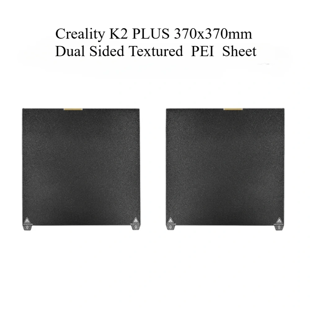 1pcs K2 PLUS Build Plate Textured PEI 370x370mm for Creality K2 PLUS Double Sided PEI Spring Steel Sheet Flexible Heated Bed