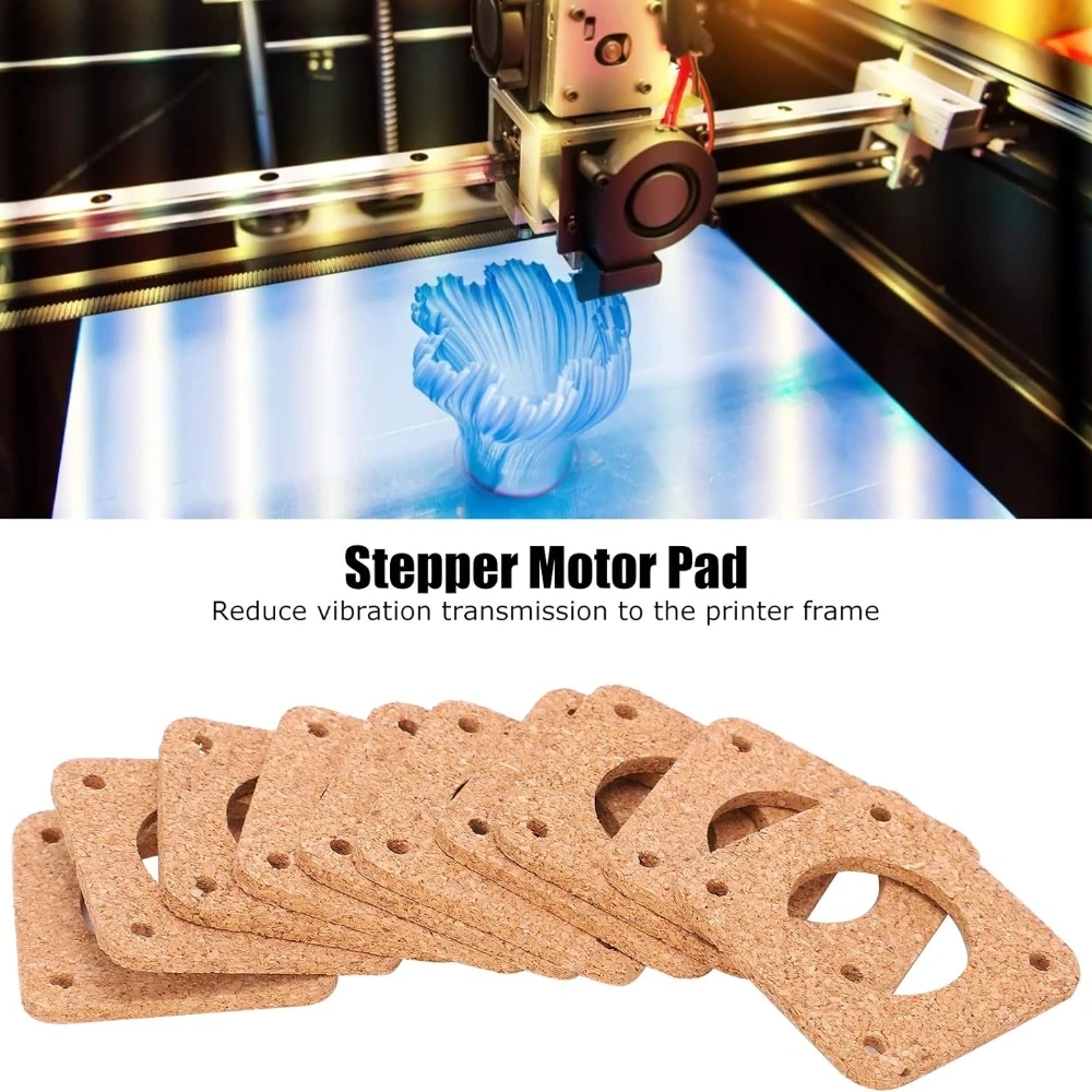 10Pcs 42 Stepper Motor Cork board Motor Vibration Damper 3 D Printer Gasket Damping Pads Suitable For Nema 17 Hole Spacing