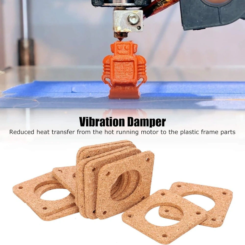 10Pcs 42 Stepper Motor Cork board Motor Vibration Damper 3 D Printer Gasket Damping Pads Suitable For Nema 17 Hole Spacing