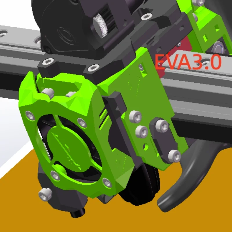 Funssor 2Pcs Ratrig EVA2.0/EVA3.0 Toolhead Aluminum CNC Face Belt Grabber Belt Clips For V-core3.1/4.0 Printer