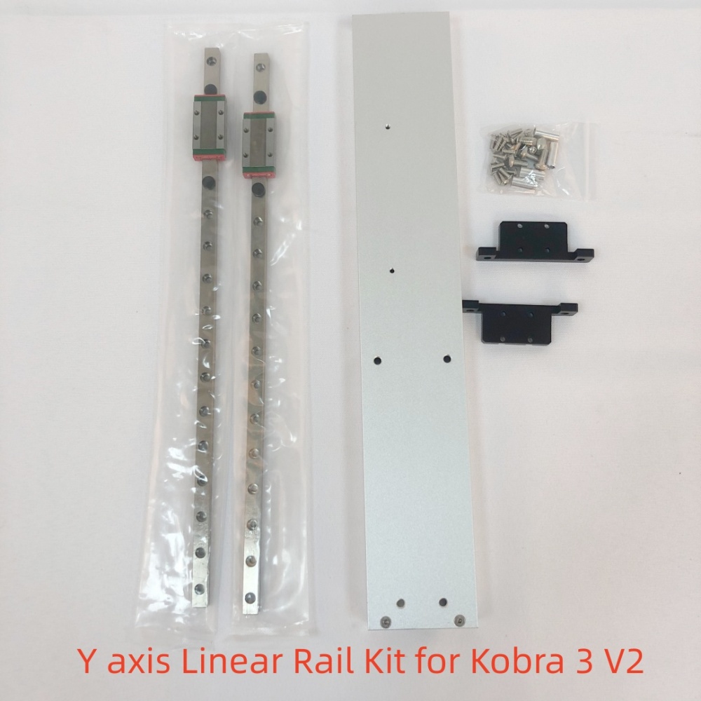 Funssor Anycubic Kobra 3 V2 3D Printer Y Axis Dual MGN9H Linear Rail Upgrade Mod Kit