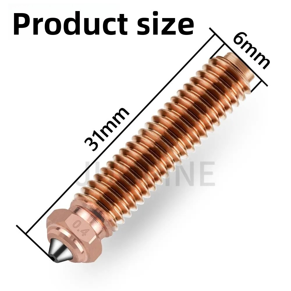 1set ELEGOO OrangeStorm Giga Red Copper Hardened Steel Nozzle kit High Temperature Resistance 550C