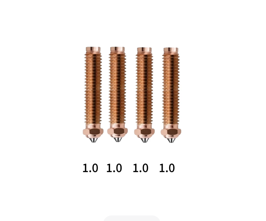 1set ELEGOO OrangeStorm Giga Red Copper Hardened Steel Nozzle kit High Temperature Resistance 550C