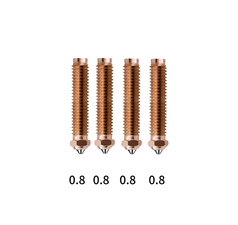 1set ELEGOO OrangeStorm Giga Red Copper Hardened Steel Nozzle kit High Temperature Resistance 550C