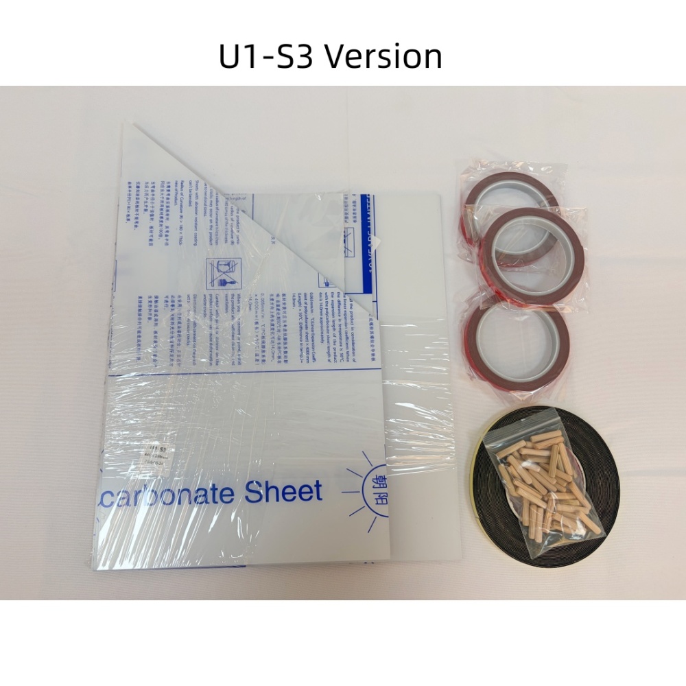 Snapmaker U1 Top Hat Enclosure 3mm thickness PC Panels kit Designed by Srin