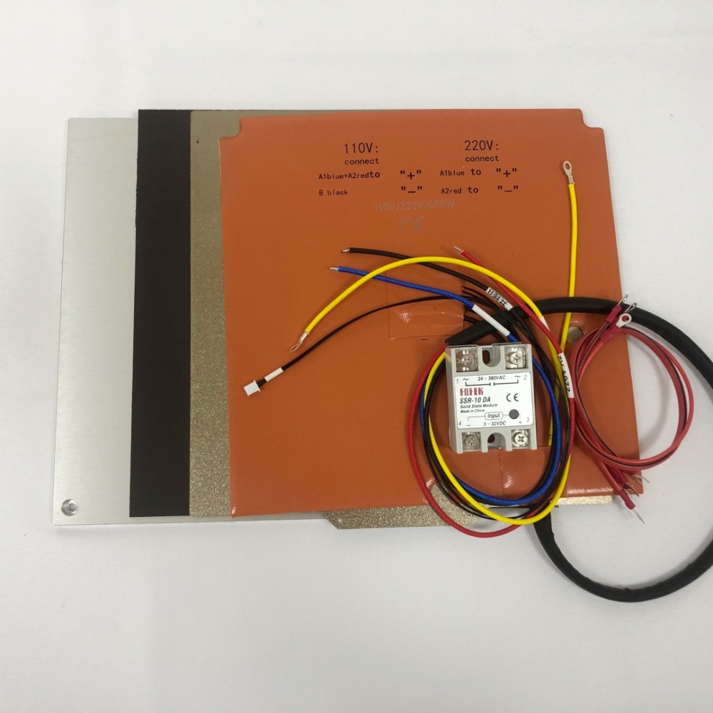 Funssor Qidi Q1 Pro 3D Printer 8mm Aluminum alloy CNC Heat Bed Build Plate 110/220V Silicone Heater Pad Upgrade Kit