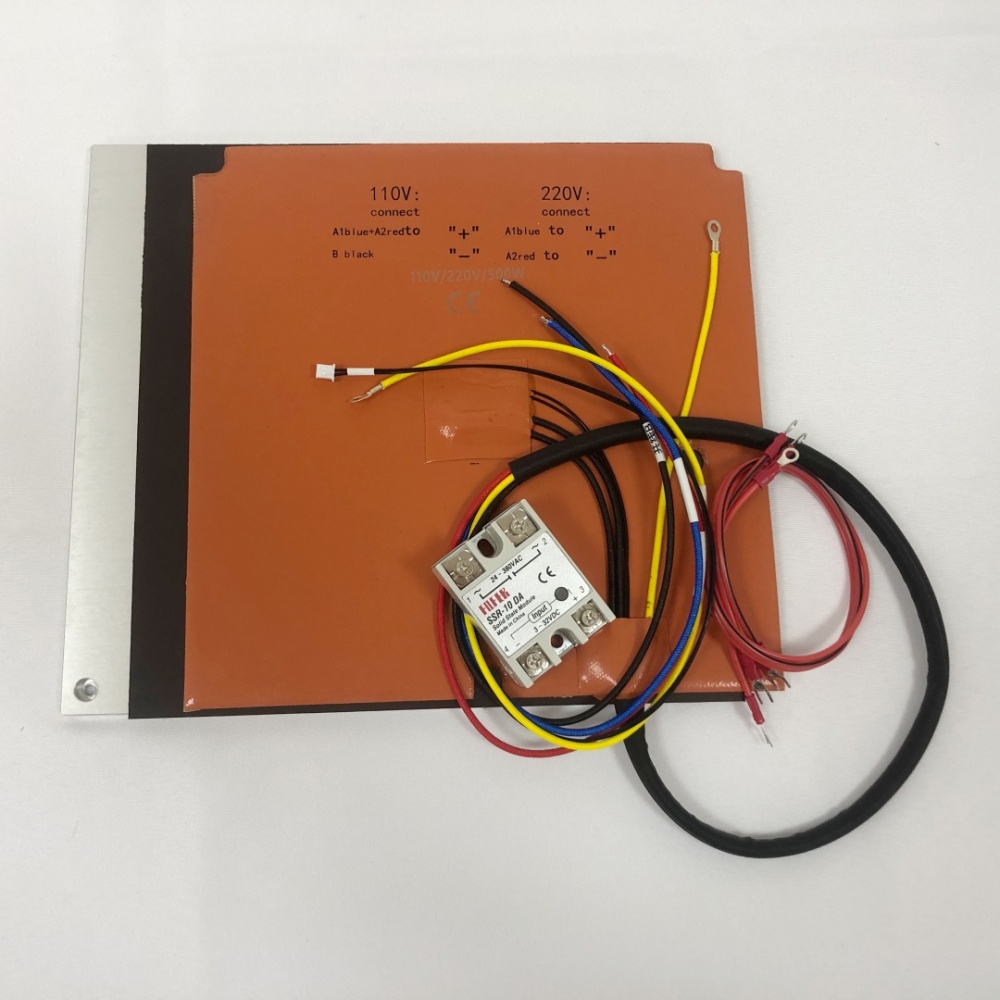 Funssor Qidi Q1 Pro 3D Printer 8mm Aluminum alloy CNC Heat Bed Build Plate 110/220V Silicone Heater Pad Upgrade Kit