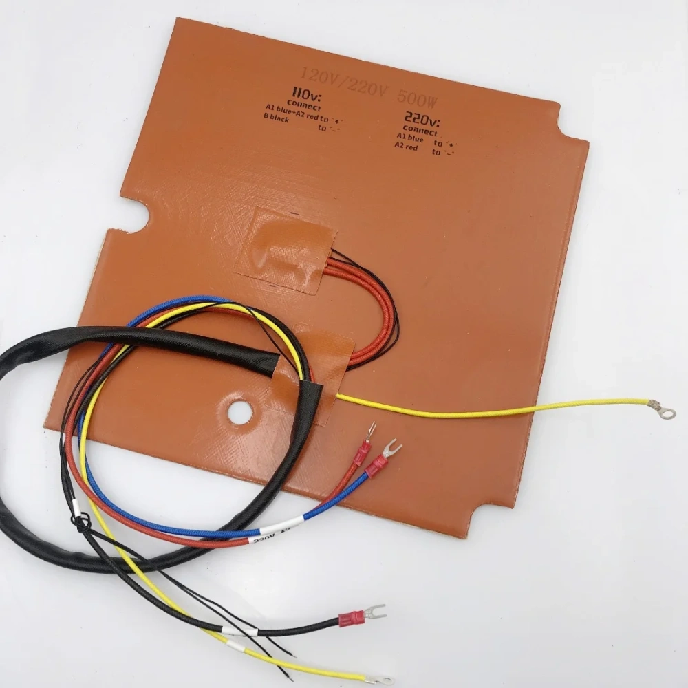 Funssor Qidi Q1 Pro 3D Printer 8mm Aluminum alloy CNC Heat Bed Build Plate 110/220V Silicone Heater Pad Upgrade Kit