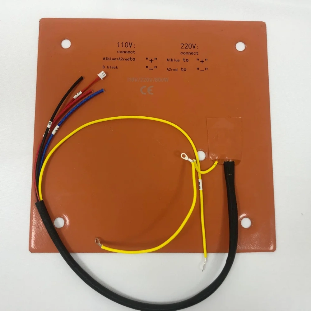Funssor Dual Voltage Qidi Q2 3D Printer 8mm Aluminum alloy CNC Heat Bed Build Plate  Upgrade Kit