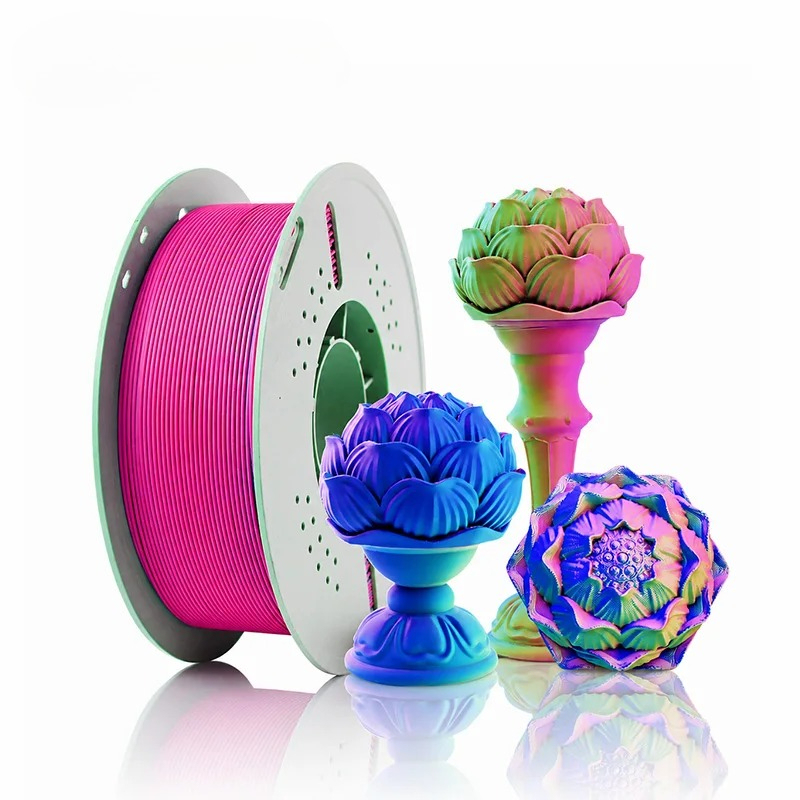 Funssor  Matte Tri-Color PLA+ Filament 1.75mm 1KG High Speed 3D Printer Filament Matte Triple Colors