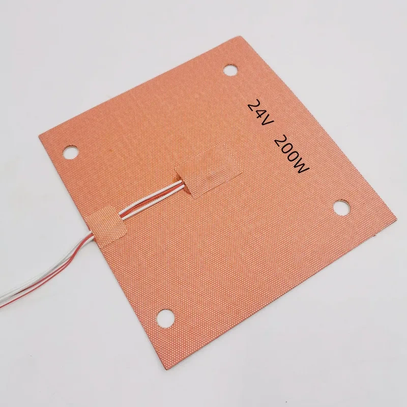 Funssor Micron+ 3D Printer Silicone Heater Pad 160mm Size 24V 200W Full Cover Build Plate HeatBed Heating Mat for 3D Printing