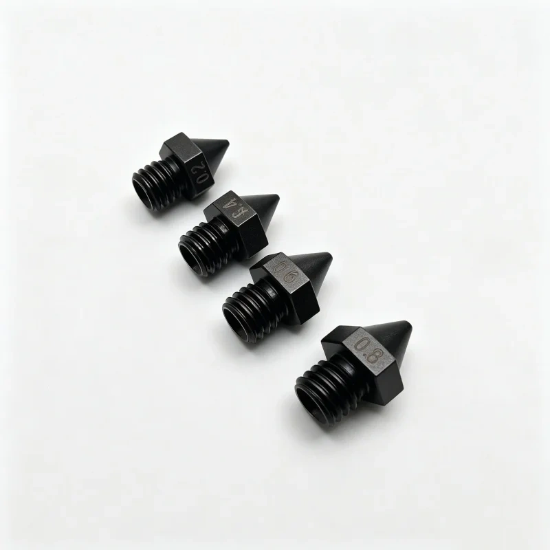 Funssor Replacement Hardened Steel Nozzle 0.2/0.4/0.6/0.8mm For Raise3D Pro2 E2 Pro3 3D Printer