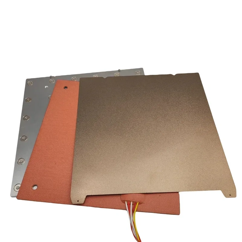 Funssor Creality K1 MAX Heated Bed Upgrade Kit Raw Material Not Polished Plate 120/240V 750W Silicone Heater Pad