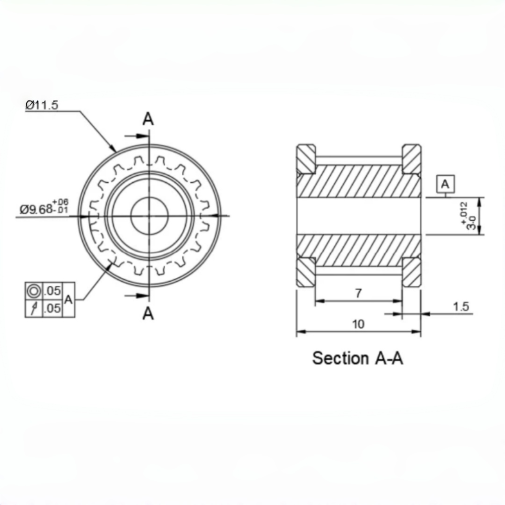 Funssor 3D printer parts GT2-16Tooth 3MM Bore Idler Pulley For Voron 0.2 TULIP 2.1 modification/Voron Micron