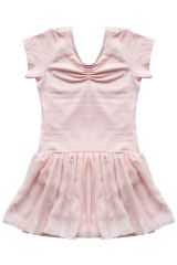 Children Short Sleeve Skirted Leotard