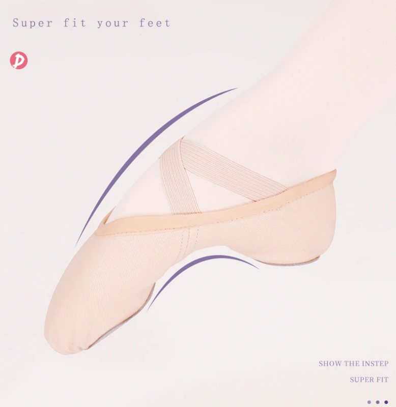 Split Sole Stretch Canvas Ballet Shoe