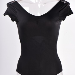 Lace Short Sleeve Leotard