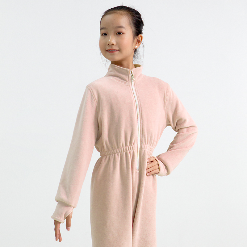 Double sided fleece winter warm jumpsuit