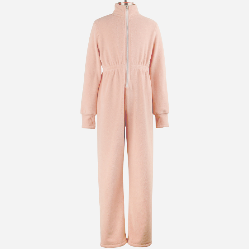 Double sided fleece winter warm jumpsuit