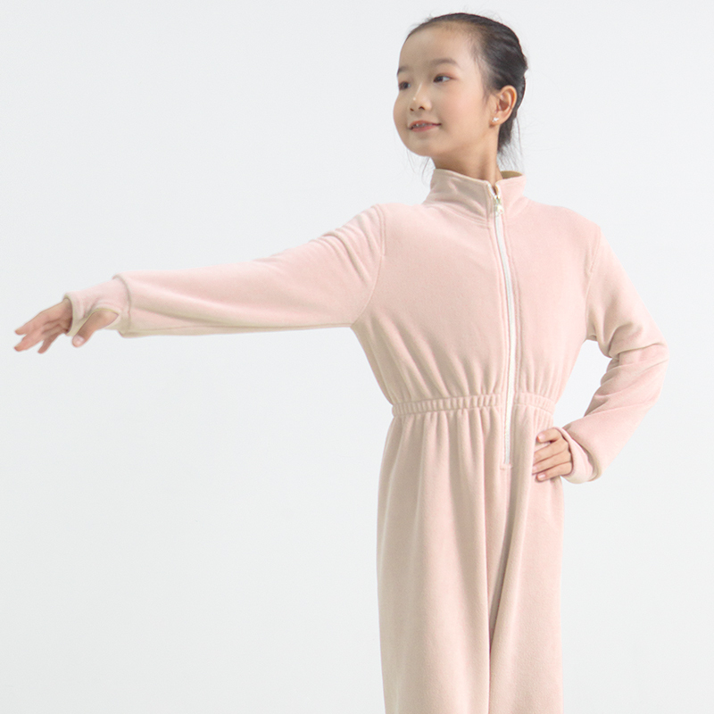 Double sided fleece winter warm jumpsuit