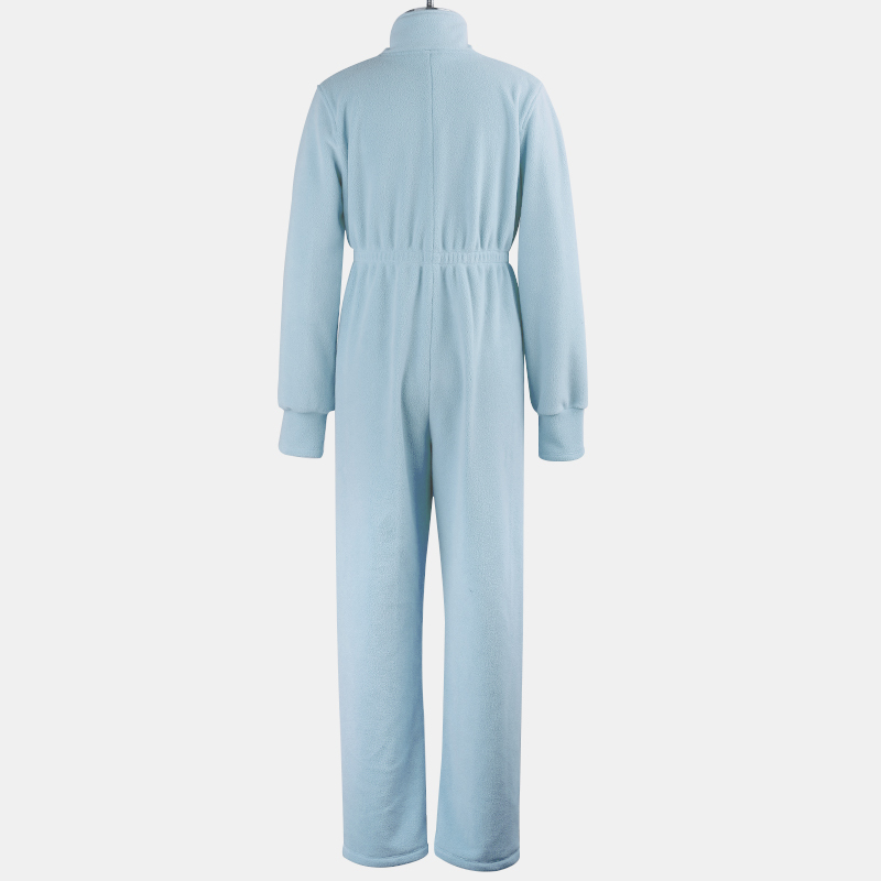 Double sided fleece winter warm jumpsuit