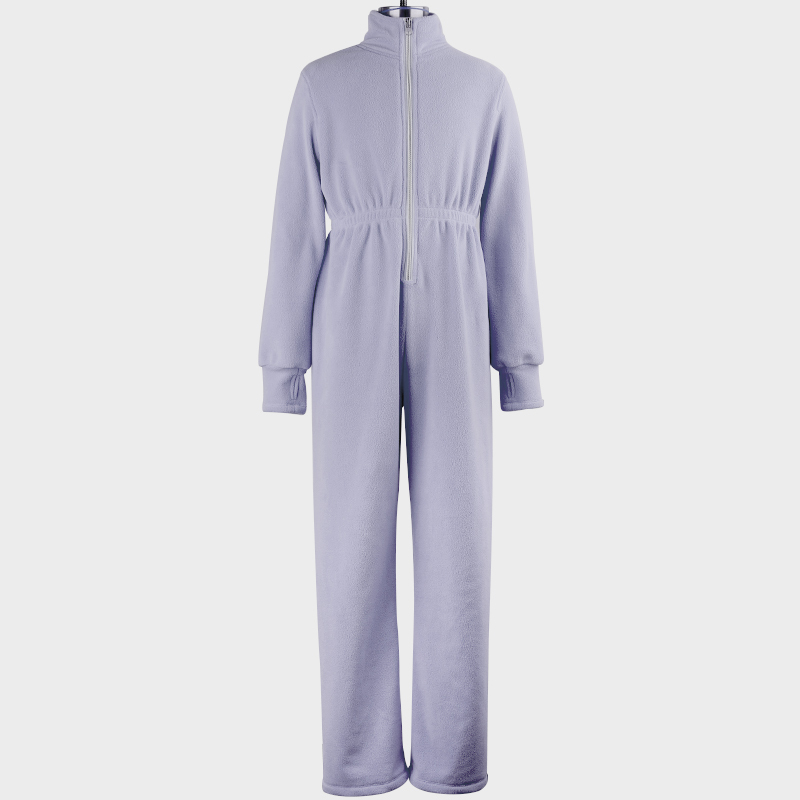 Double sided fleece winter warm jumpsuit
