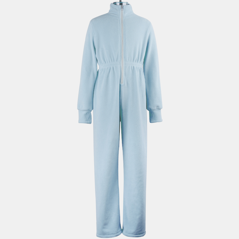 Double sided fleece winter warm jumpsuit
