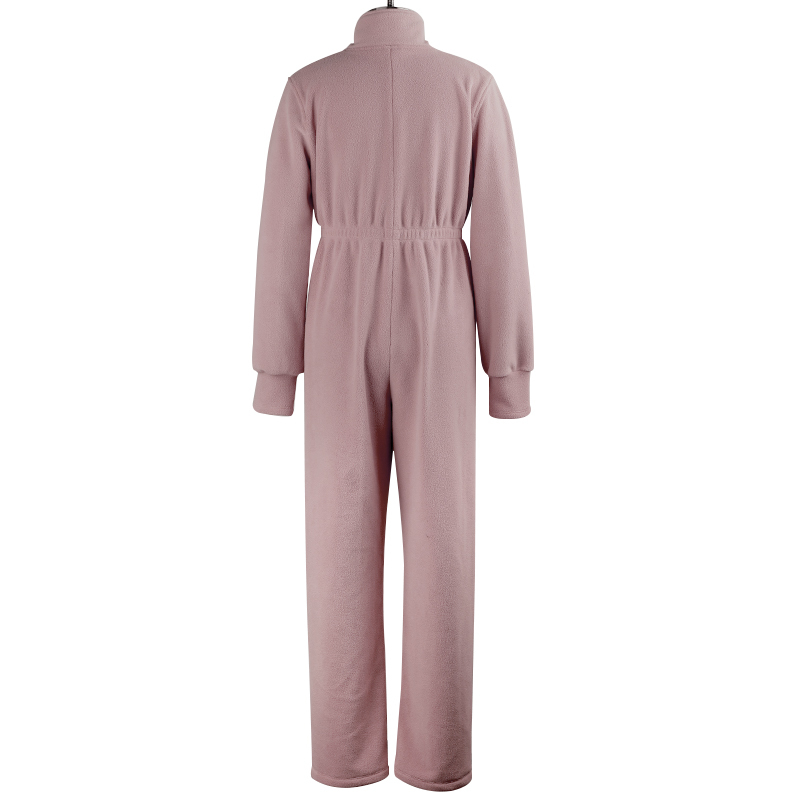 Double sided fleece winter warm jumpsuit