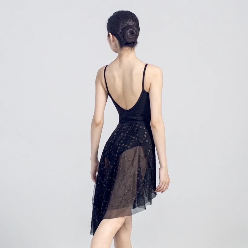 DANCEBUY Lace Mid-Length Dance Training Skirt