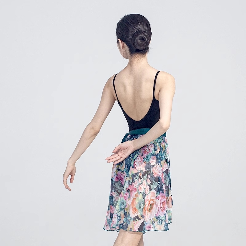 DANCEBUY Half Length Chiffon Skirts With Lace Up