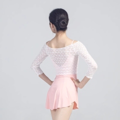 DANCEBUY Ballet Dance Top, Nine-Point Sleeve Lace Dance Clothes